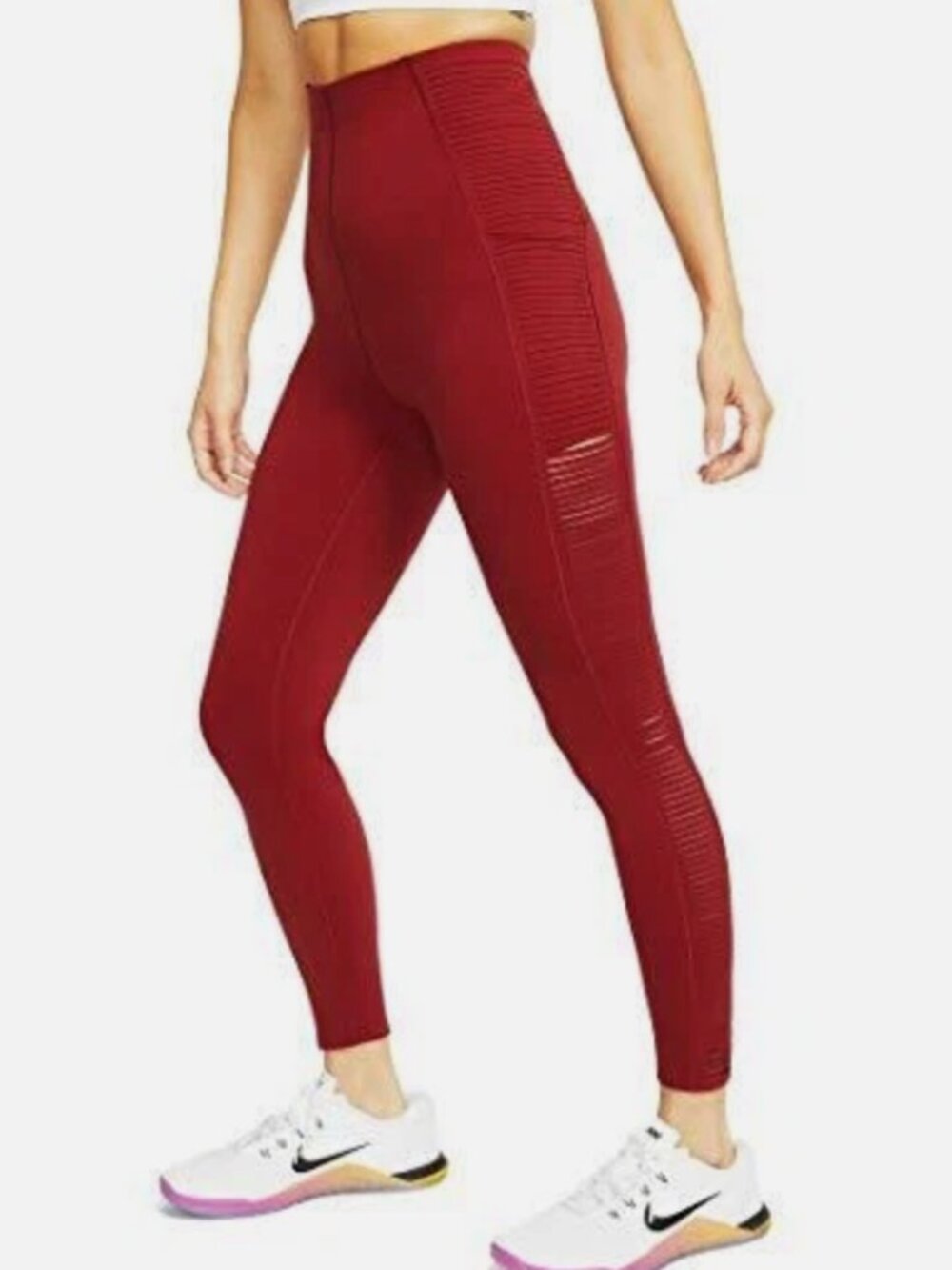 Nike Red women’s Fringe Side Leggings NWT medium